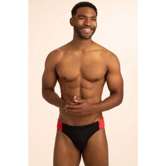 MR TURK Gold Coast Swim Brief ~ Black NWOT - Picture 1 of 7